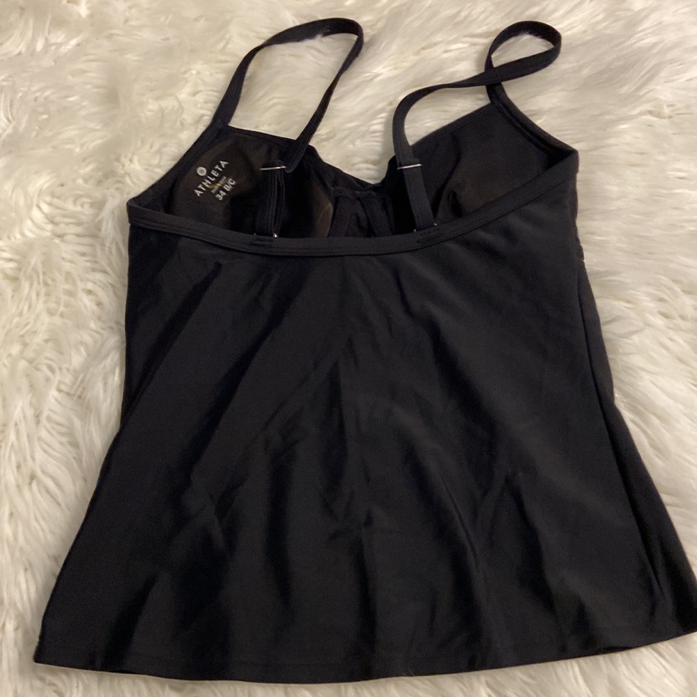 Athleta Black Camisole Top size 34 B/C brand new adjustable stripes - Picture 4 of 8